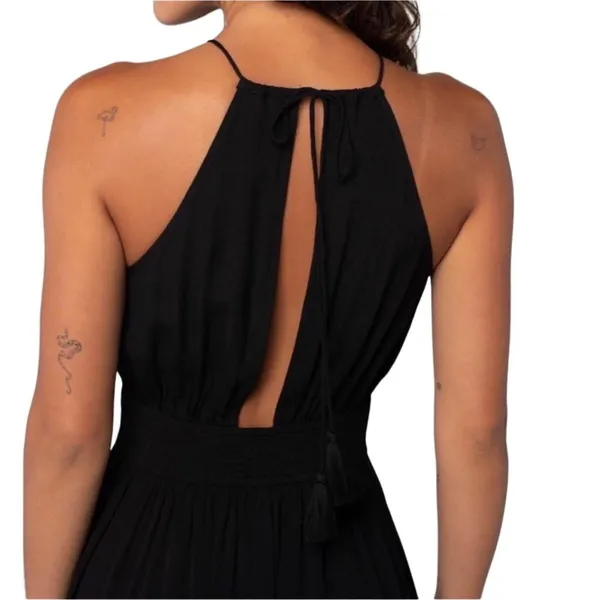 LOVESTITCH Beaded Maxi Dress Sz S Black Feminine Retro Boho Party Whimsycore NWT - Image 4