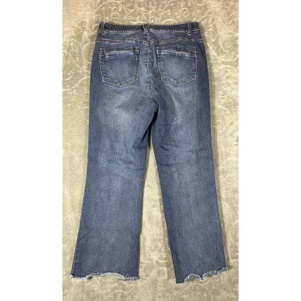 Democracy Ab Technology Raw Hem Bootcut Jeans Womens 10 Stretch Distressed Rips - Image 4
