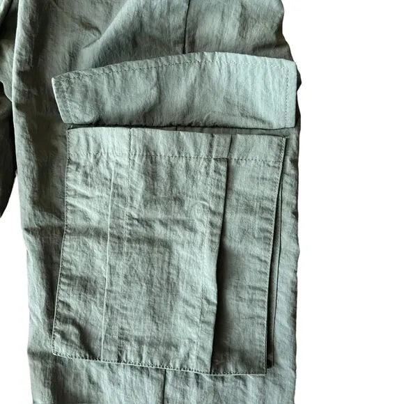 Le Lis Women’s M Baggy Cargo Pants Sage Green Pull‎ On Gorpcore Y2K Streetwear - Image 6
