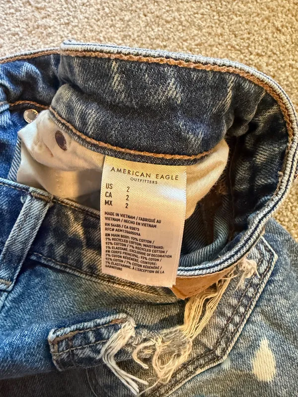 American Eagle Highest Rise Baggy Distressed Shorts - Image 8