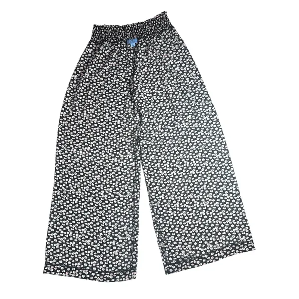 CeCe Black Floral Wide Leg Pants Size S NWT - Image 3