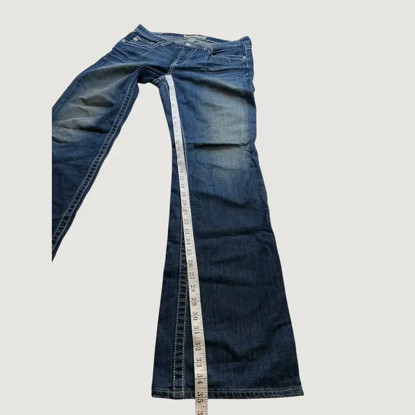 Big Star Maddie Boot Mid Rise Bootcut Jeans Dark Wash Blue Size 29L Long Inseam - Image 5