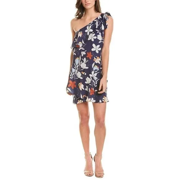 Parker Moon Dance Shift Dress Womens M Navy Floral Boho Romantic Feminine Party - Image 2