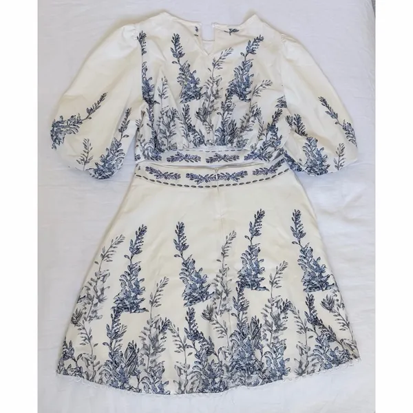 Floerns Floral Two Piece White Size M - Image 4