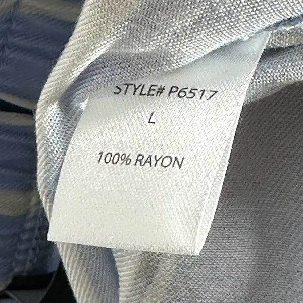 Rae Mode Blue White Striped Wide Leg Pants High Rise Rayon P6517 Womens‎ Large - Image 5
