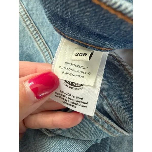 Everlane NWOT High-Rise Cigarette Jeans Medium Blue Size 30R - Image 9