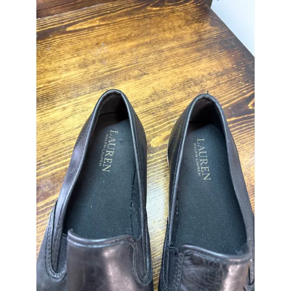 Lauren Ralph Lauren Black Slip On‎ Sneakers Size 9 - Image 6
