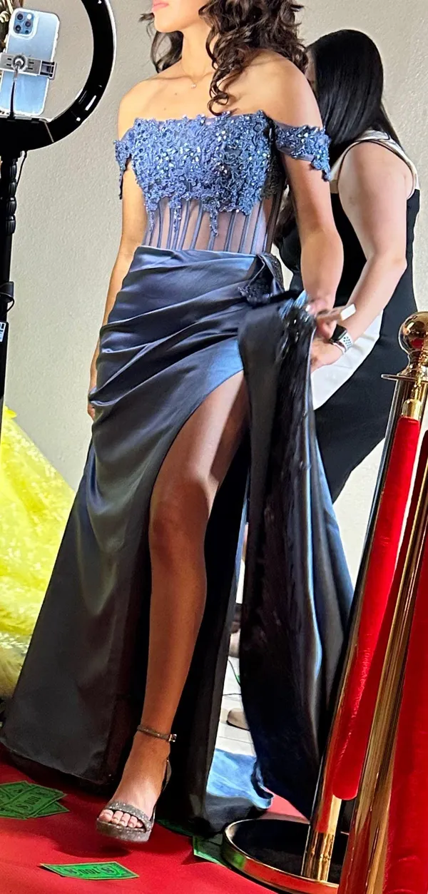 Prom Dress / Formal Blue Size XS - Image 2