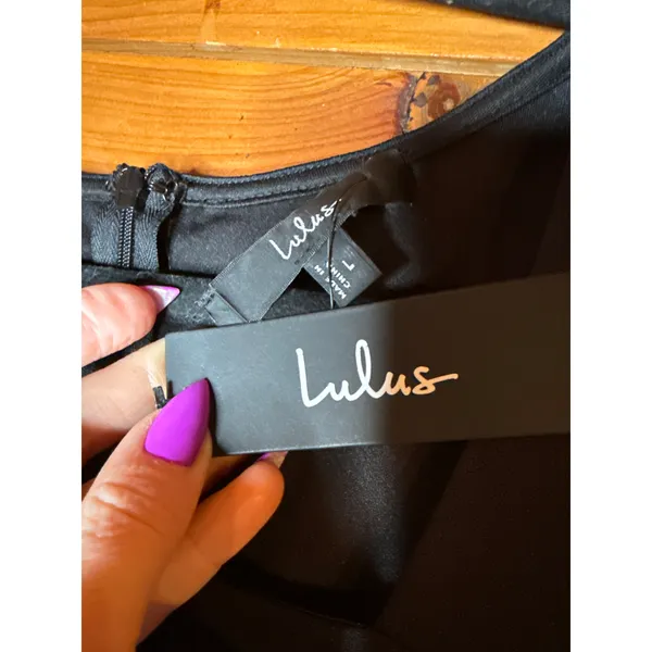 Lulus Lucette Black Sleeveless Ruffled Mermaid Maxi Dress Gala Holiday Large - Image 7