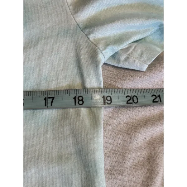 Polo Ralph Lauren TShirt Women's Logo‎ V Neck Size Small Tie Dye Turq/White - Image 5
