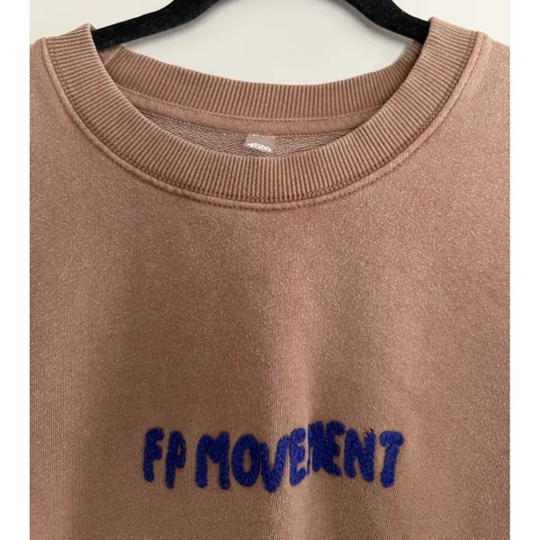 Free People Movement All Star Embroidered Pullover Twig Combo Women's Medium‎ - Image 3