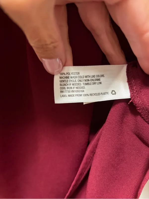 a new day Burgundy Tie-Waist V-Neck Midi Dress - Image 4