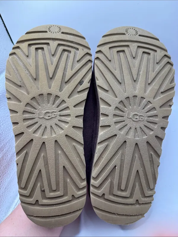 UGG Tasman Port Purple Suede Shearling Slippers Women’s Size 7 EU 38 Cozy Clogs - Image 7