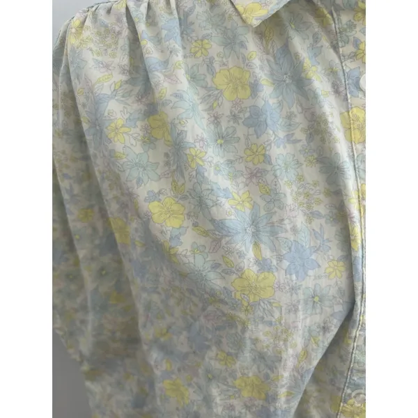 Free People Bring It Back Floral Button Down Shirt small boho oversized‎ layered - Image 3