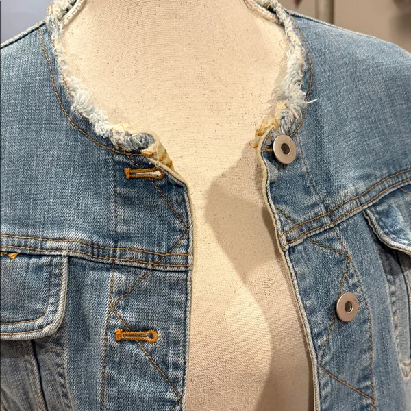 Anthropologie Pilcro and the‎ letterpress Denim and Olive Jean Jacket small - Image 6