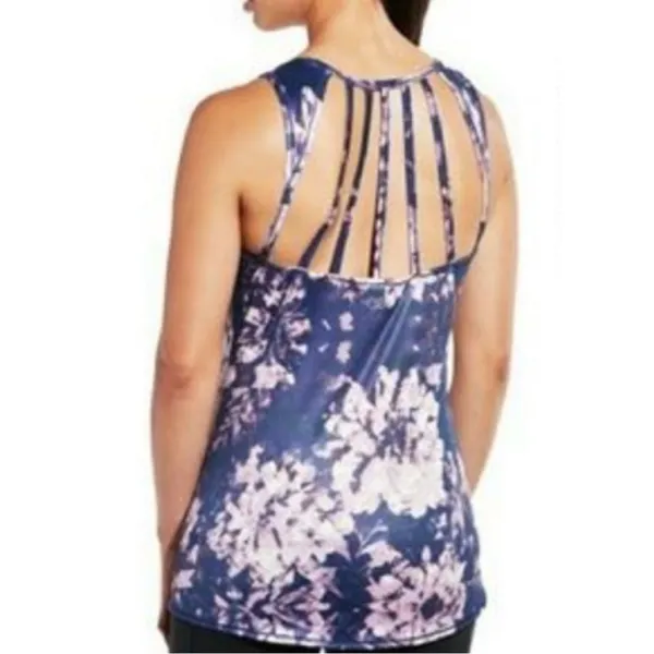 Carrie Underwood Calia strappy back purple lavender floral athletic tank small - Image 2