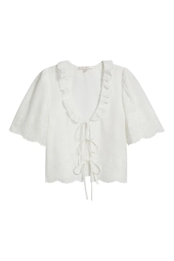 WAYF Eyelet Crop Top - Image 4