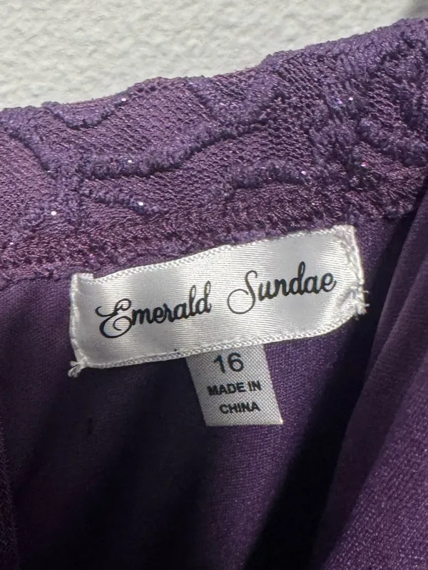 Emerald Sundae Purple Lace Mini Dress - Image 5