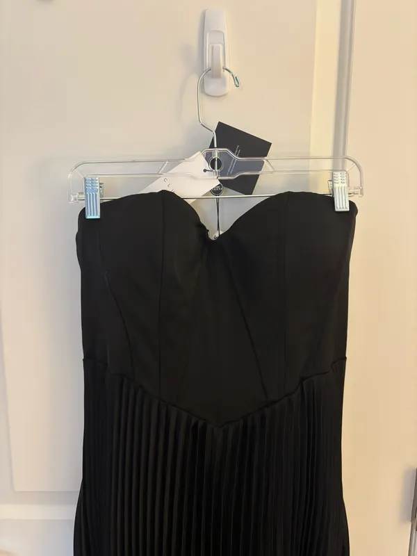 Club L London Midi Dress Black Corset - Image 3