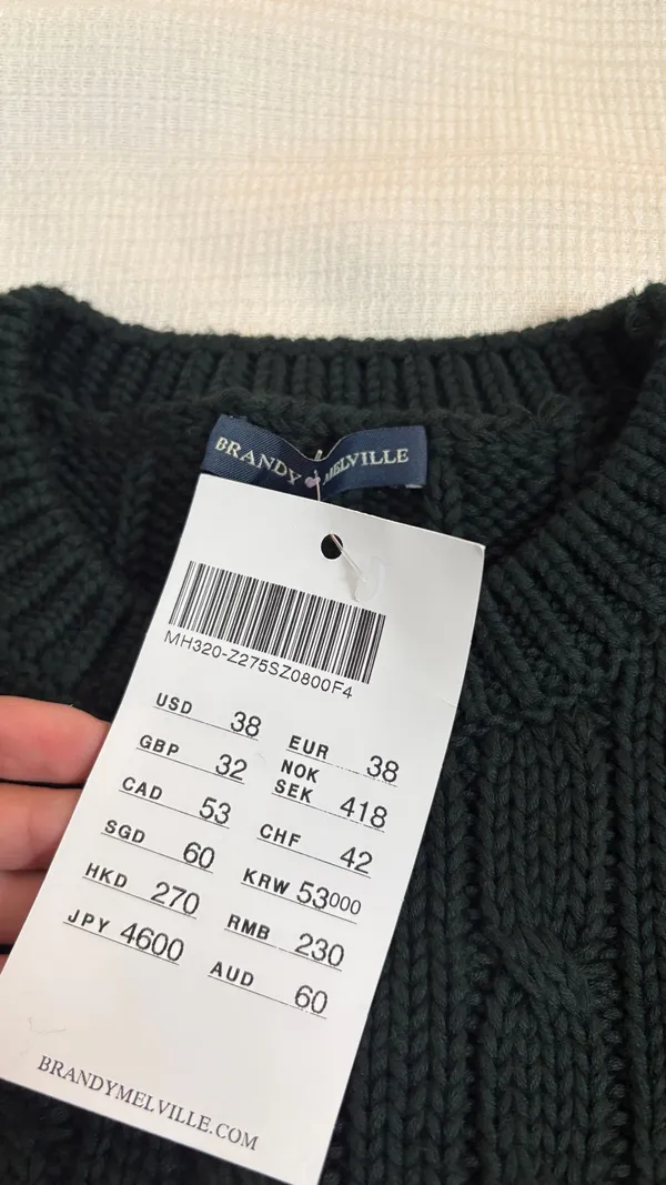 Brandy Melville Cable Knit Sweater - Image 5