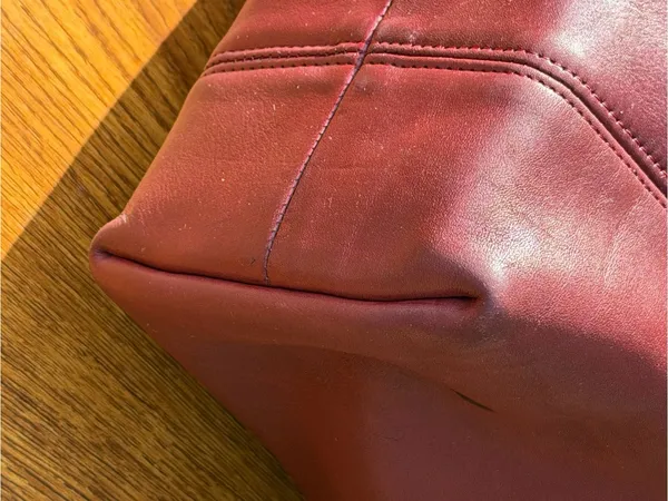 Vintage 1980s Coach Shopping Bag Large Red Leather Tote NYC USA 0535-929 - Image 13