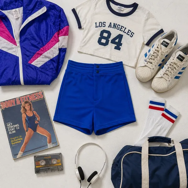 Vintage Retro Gym Shorts Womens XS‎ XXS Teamwork Athletic 80s Blue USA Made NWOT - Image 2