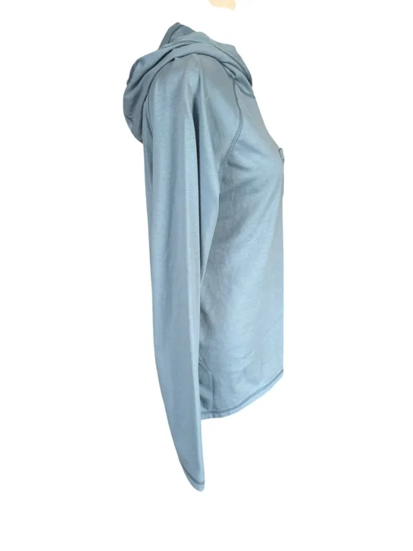 Dickies Performance Cooling Temp I.Q. light blue long sleeve hooded shirt Small - Image 3