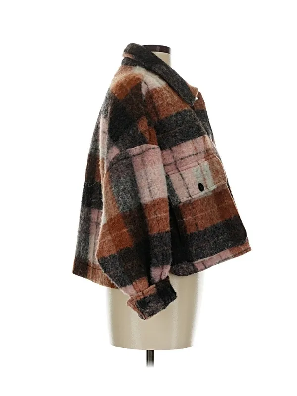 Zara Plaid Cropped Shacket - Image 3