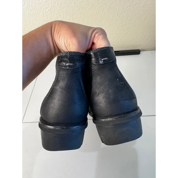 Dansko Fawna Black Leather Ankle Boots Women Size 38 7.5 Lace Up Comfort Casual - Image 3