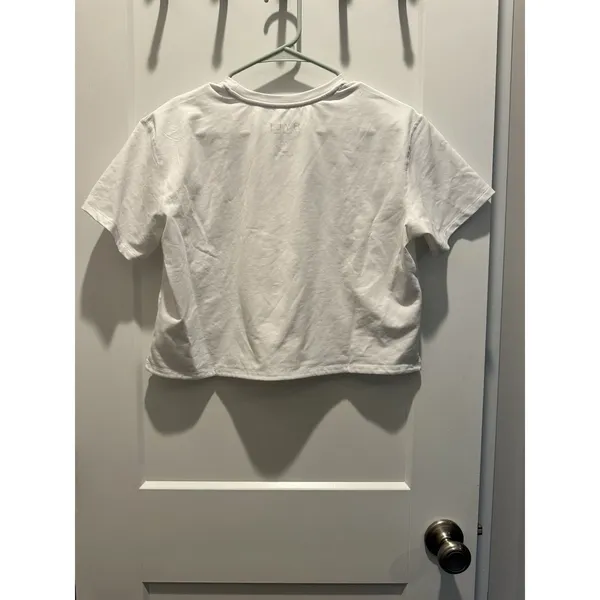 BYLT Premium Essential Cropped Crew SS T-Shirt Women’s M White Michelob Ultra - Image 6