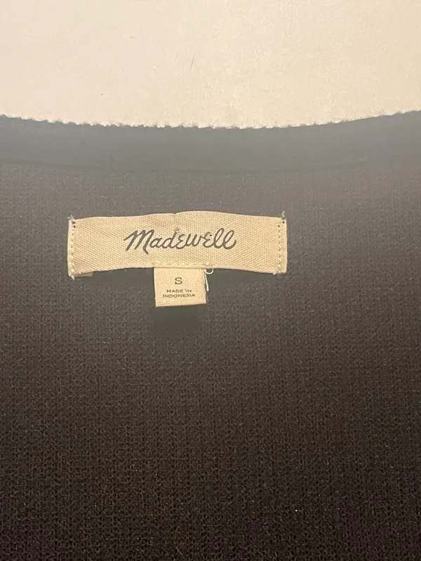 Madewell Black Ottoman Rib Squareneck Top - Image 5