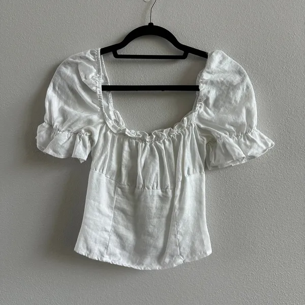 Reformation linen Salina top  Size 4 - Image 2
