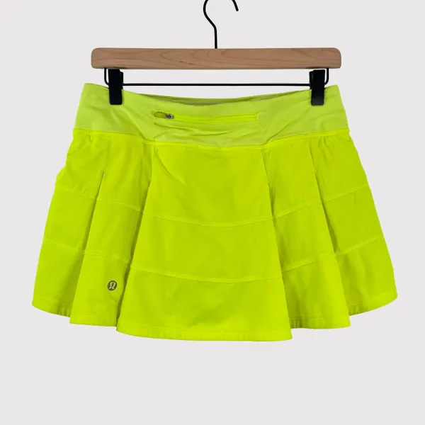 Lululemon Womens Skort Green Pace Rival Mid Rise Swift Mini Skirt Stretch Size 6 - Image 3