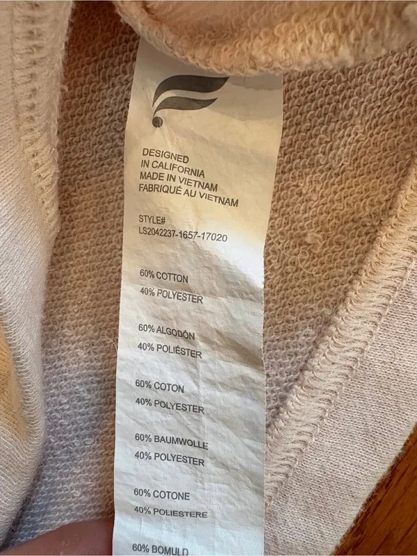 Fabletics Pale Pink Cropped Boxy Hoodie XS Balletcore Athleisure - Image 5