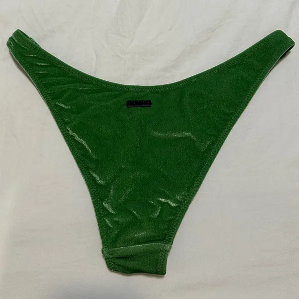 Green Velvet Triangl Bottoms - Image 2