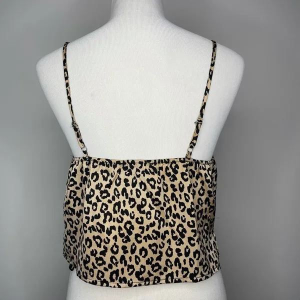 5/$25💜 Forever 21- Leopard Print Satin Cami Cowl Neck - Image 2