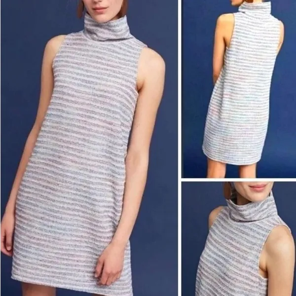 Akemi +‎ Kin Striped High Neck Mini Dress Size Xsmall - Image 7
