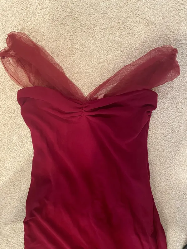 Lucy in the Sky Maroon Dress - Image 2