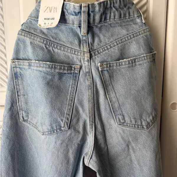 ZARA Ripped Wide Leg Jeans - Image 16