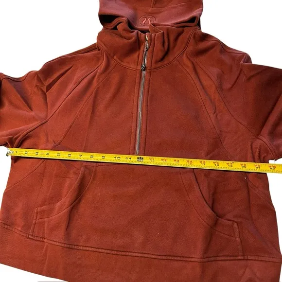 Lululemon Women’s M/L Scuba Oversized Half Zip Hoodie Date Brown Comfy‎ Cozy New - Image 11