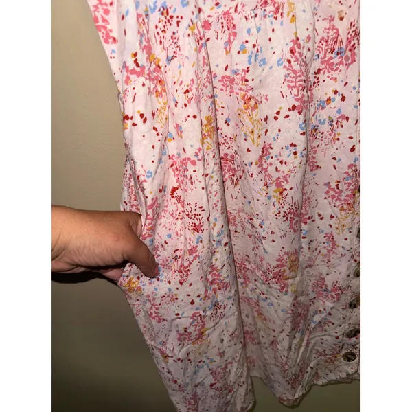 Maurices Floral Button Front Mini Dress Flutter Sleeve XL Pockets Cottagecore - Image 6