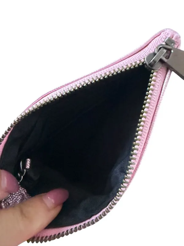 REBECCA MINKOFF Pink Leather Bride Tribe Keychain Coin Wallet - Image 2
