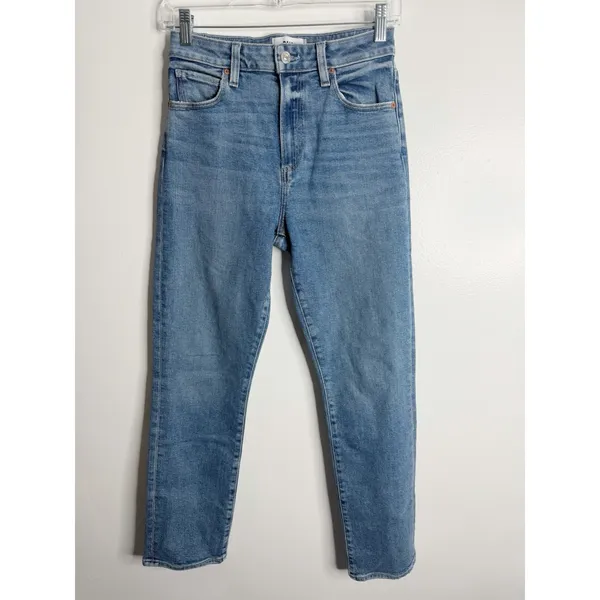 Paige Billy Straight Leg‎ Siena Wash Blue Size 26 Quiet Luxury Minimalist Casual - Image 2