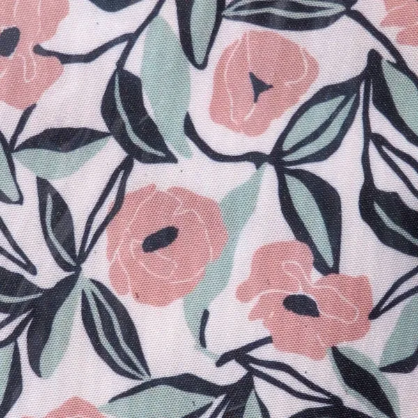 NWT Summer & Rose Adrienne White Pink Floral Drawstring Handled Lunch Tote Bag - Image 2