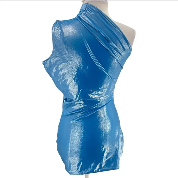 COUCOO Gagnon dress in blue‎ berry size small - Image 4