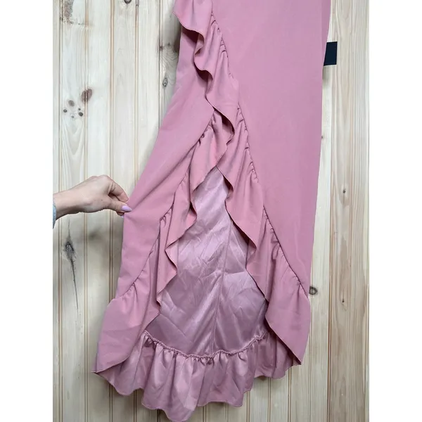 NWT Lulus Immaculate Excellence Pink Sleeveless Ruffled Tulip Maxi Dress Party L - Image 4
