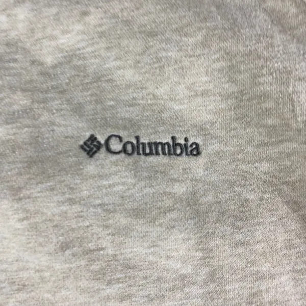 Columbia Hoodie Sweatshirt Womens Large Beige Pockets Drawstring Pullover READ - Image 4