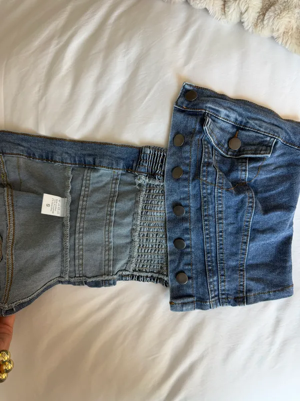 Denim Tube Top - Image 2