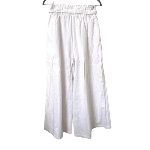 AZURA‎ Wide Leg Crop Top Cotton Set White Medium - Image 6