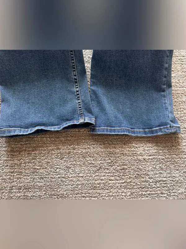We The Free Button Fly Flare Jeans Womens 29 Blue Mid Rise Boho Festival - Image 8